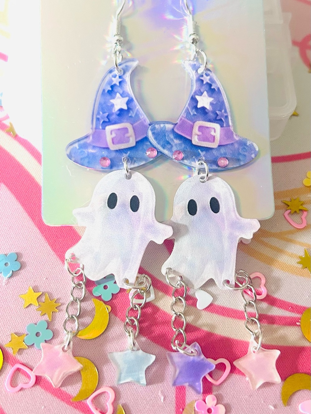 Halloween Ghost Witch Earrings